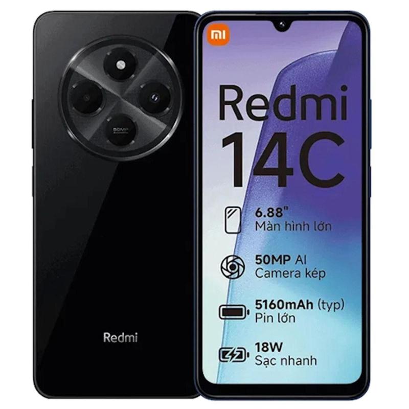 Xiaomi Redmi 14C 4GB + 128GB ミッドナイトブラック Smartphone Redmi 14C Midnight Black, 256GB, 4GB, Tela 6.88